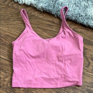 Lululemon Pink Cropped Tank Top